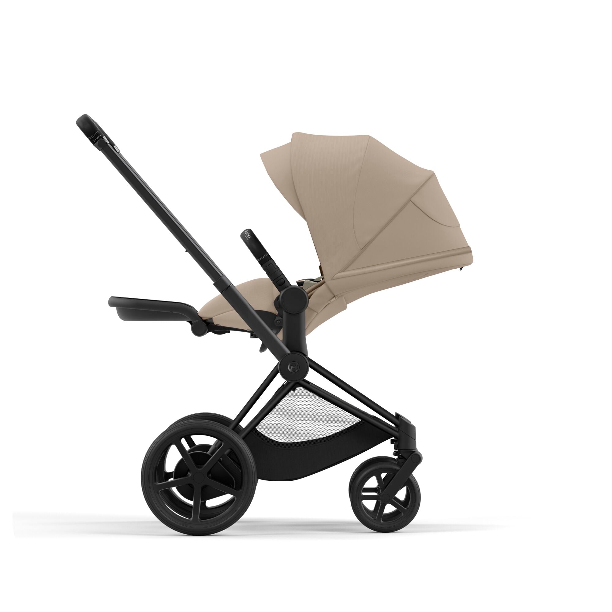e-Kinderwagen CYBEX e-Priam www.harmony-ambiente.at | CYBEX e-Priam Matt Black mit Sitz Cozy Beige