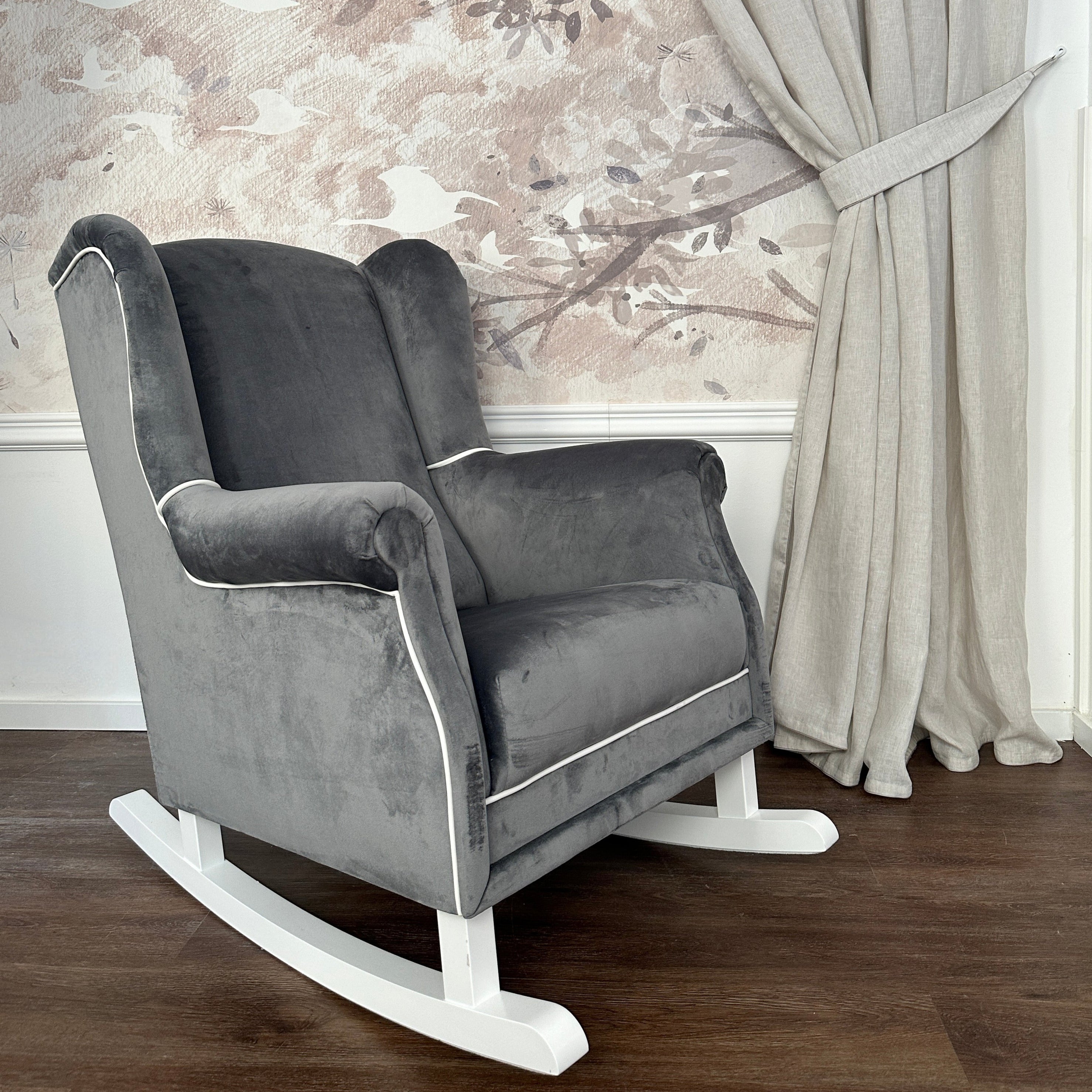 Schaukelstuhl Ohrensessel graphit von Lui e Lei Interiors