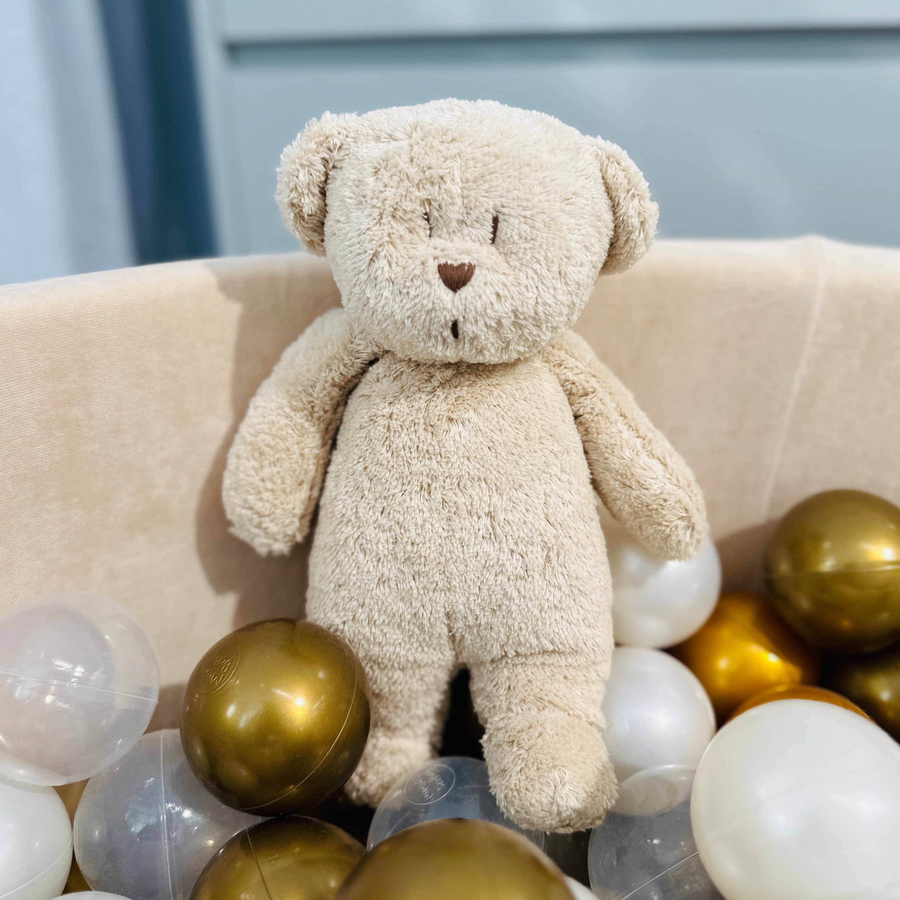 Moonie Teddy Bär sand mit Herzschlag und Nachtlicht