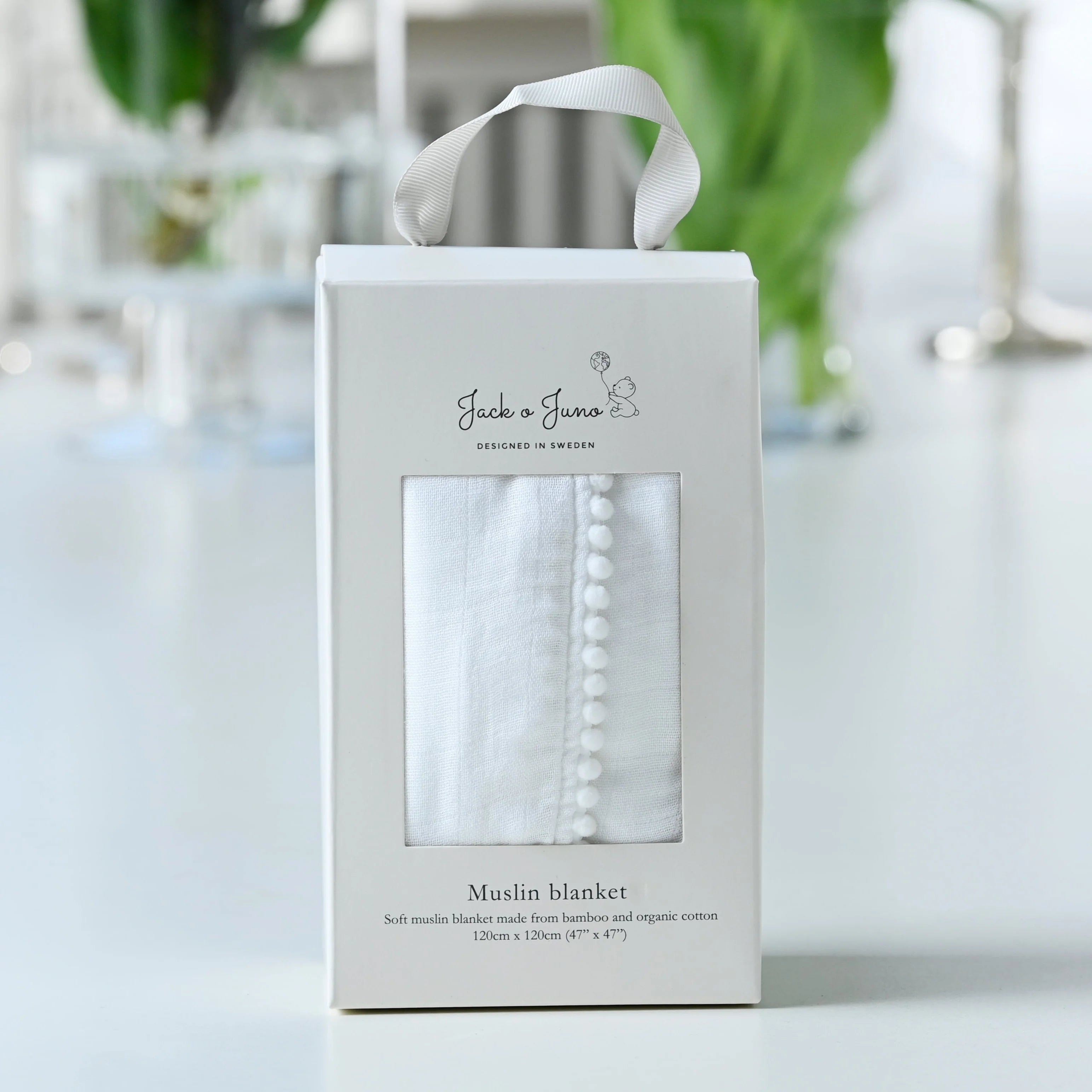Pucktuch Pom Pom aus aus Bio-Baumwolle & Bambus pearl
