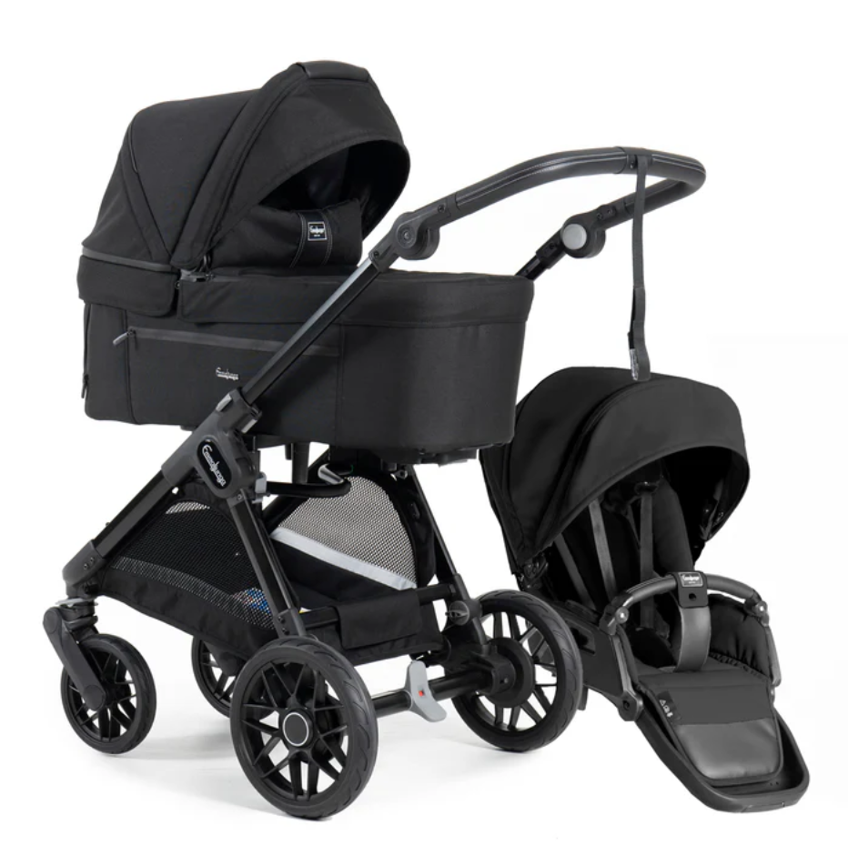 Kinderwagen SENTO FLAT+ Urban Black EMMALJUNGA im Set mit Sportsitz | Kinderwagen kaufen 1010 Wien
