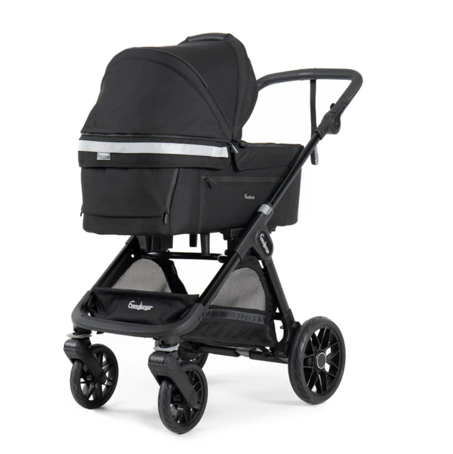 Kinderwagen SENTO FLAT+ Urban Black EMMALJUNGA mit Reflektoren | Kinderwagen kaufen 1010 Wien