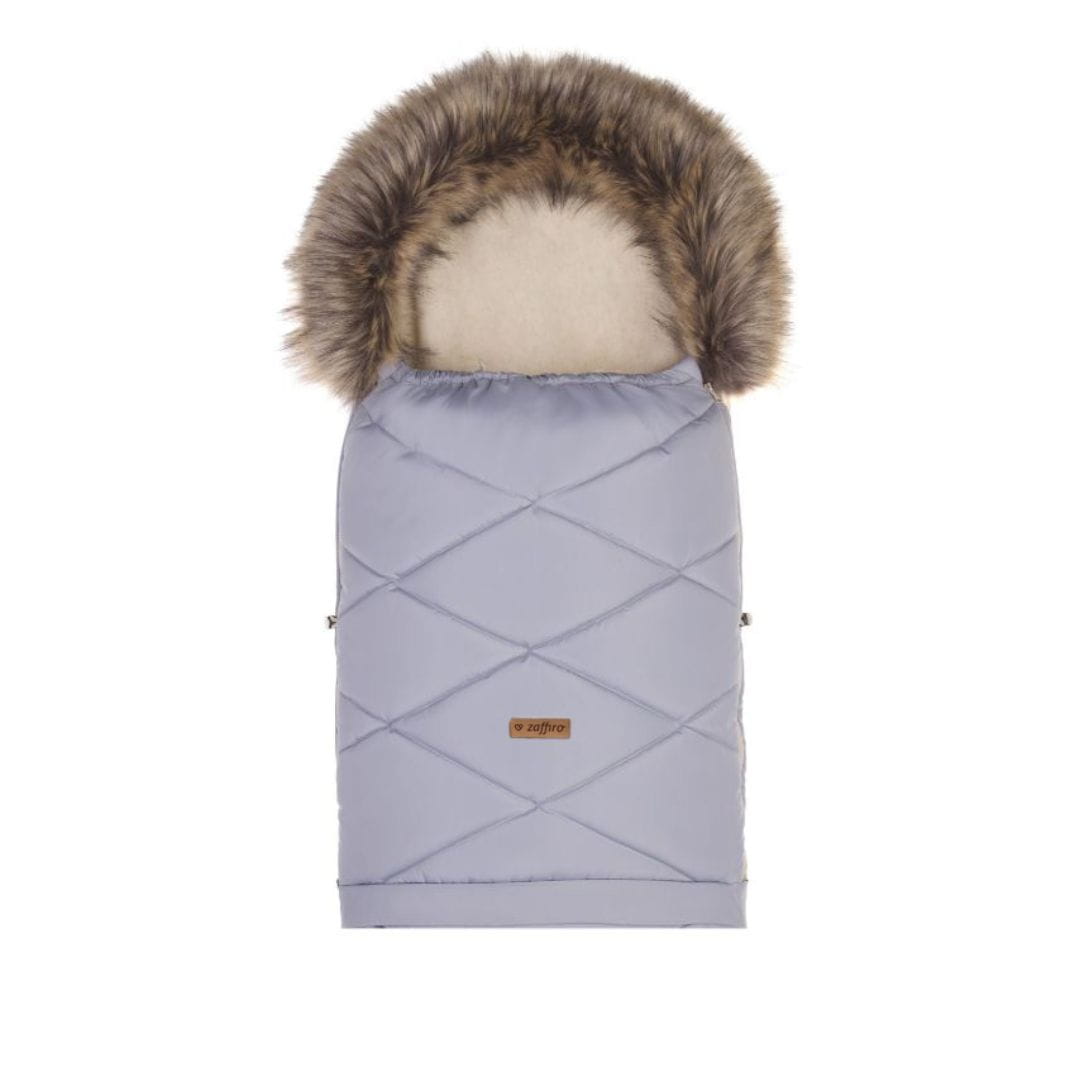 Fußsack GrowUP 4.0 + Tasche 100% Premium-Schafwolle stone