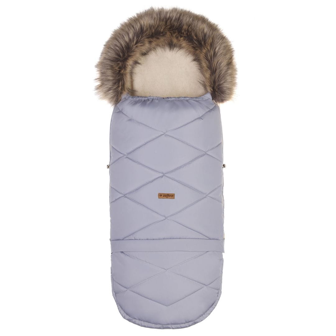 Fußsack GrowUP 4.0 + Tasche 100% Premium-Schafwolle stone
