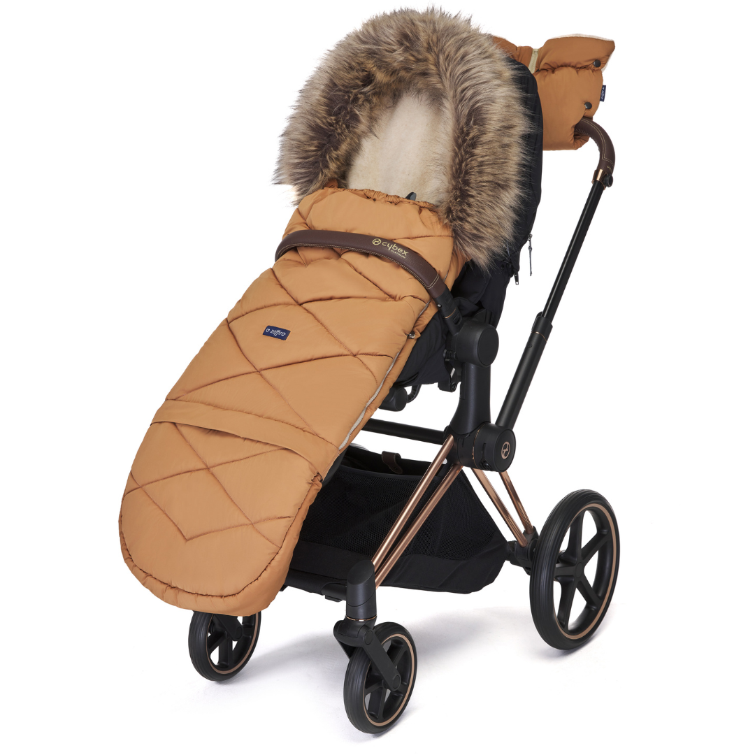 Fußsack GrowUP 4.0 + Tasche 100% Premium-Schafwolle stone
