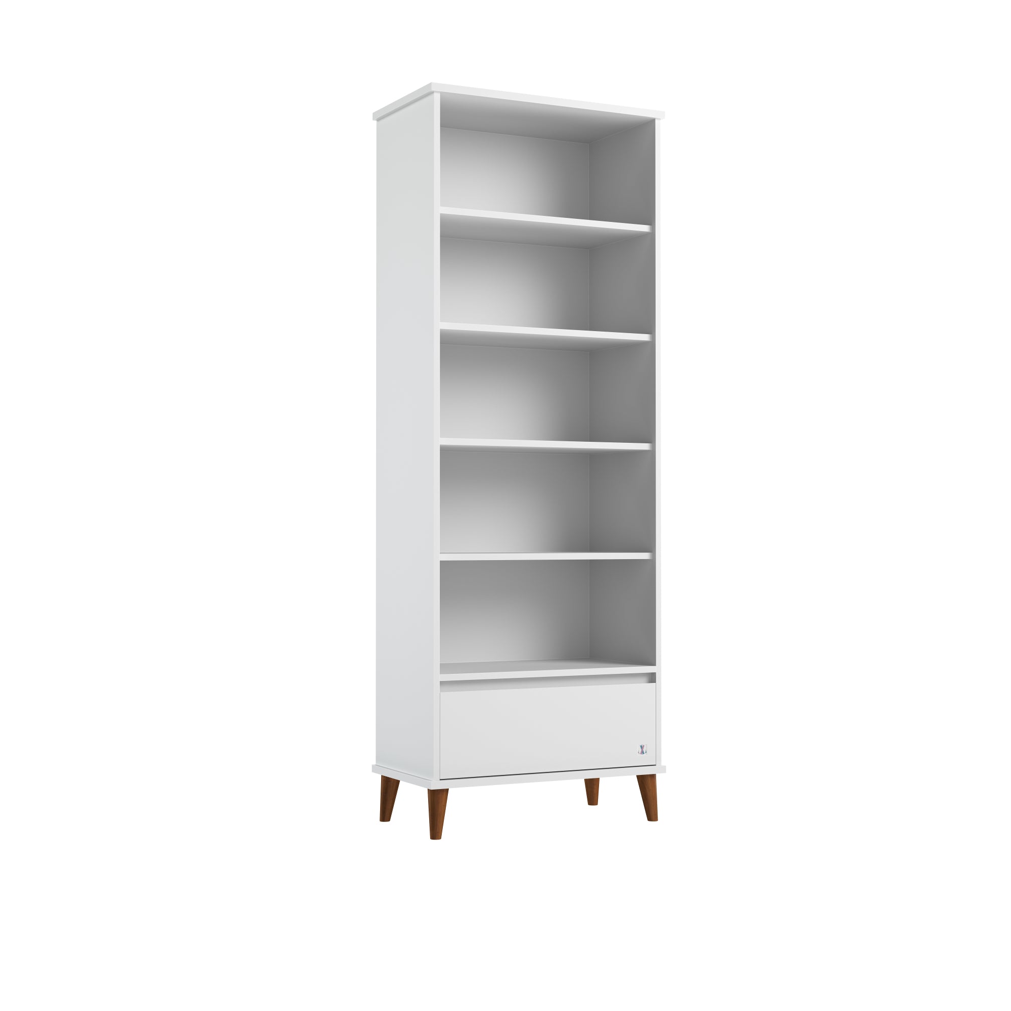 Bücherregal mit Schublade NORDIC weiß