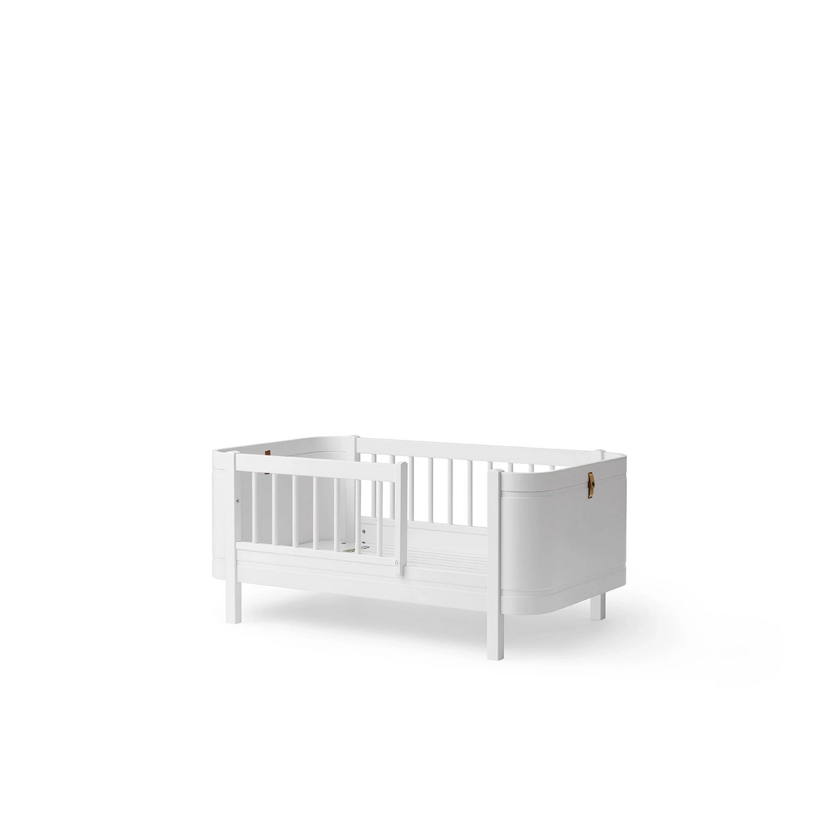 Oliver Furniture Wood Mini+ Babybett WEISS inkl. Umbauset für Juniorbett