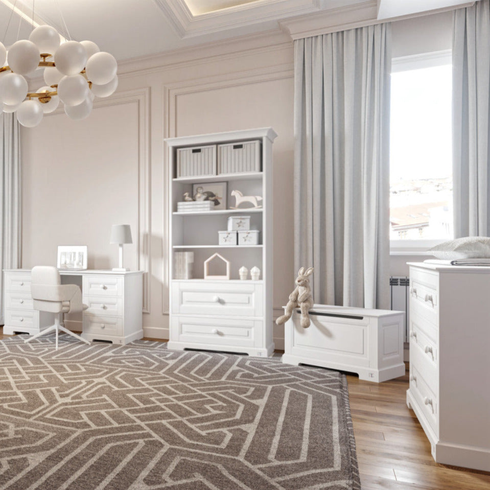 Breites Bücherregal ROYAL mit 2 Schubladen; Bücherregal für Kinderzimmer; Kindermöbelgeschäft Wien; Kindermöbel Geschäft Wien; Bücherregal 100cm;