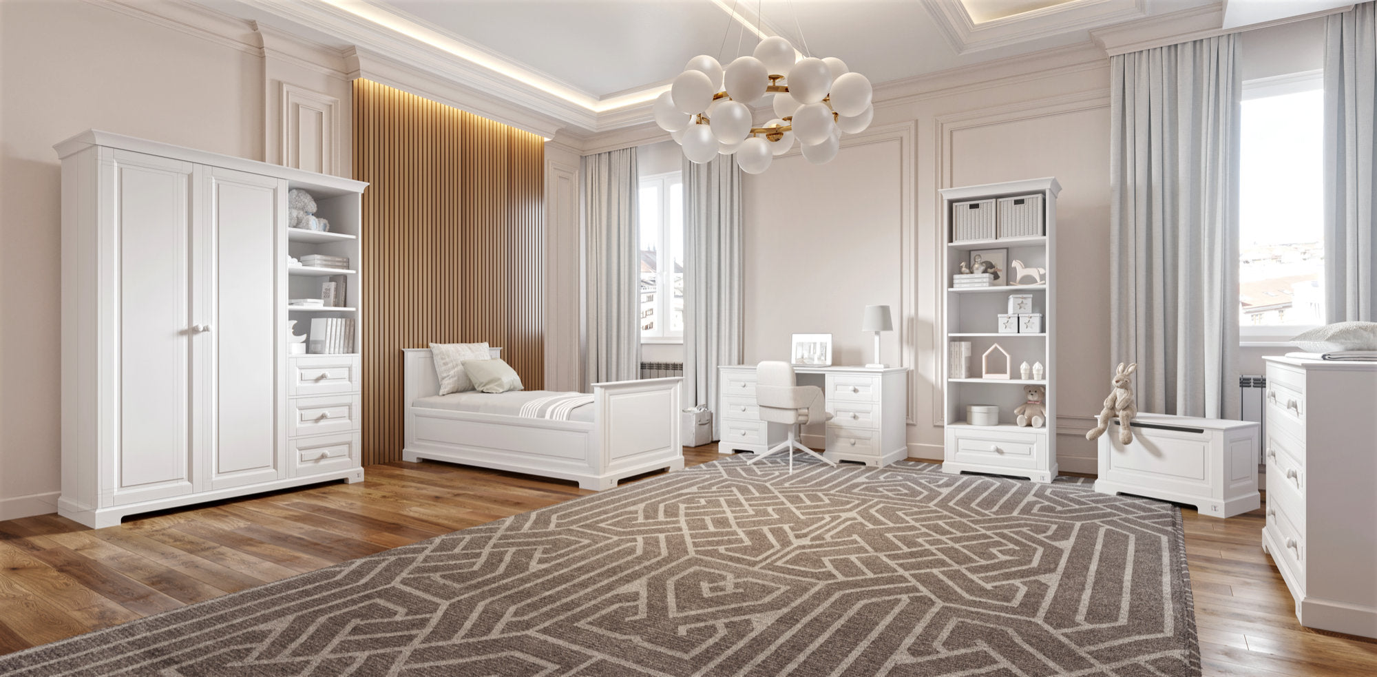 Schrank ROYAL + Regal mit 3 Schubladen