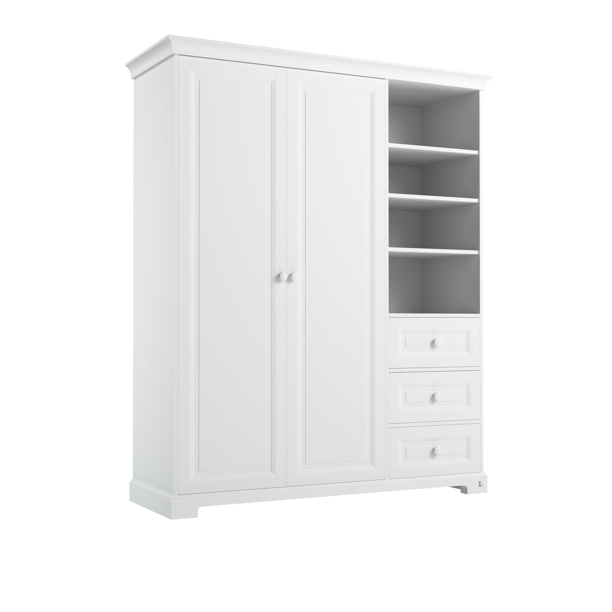 Schrank ROYAL mit Regal und 3 Schubladen