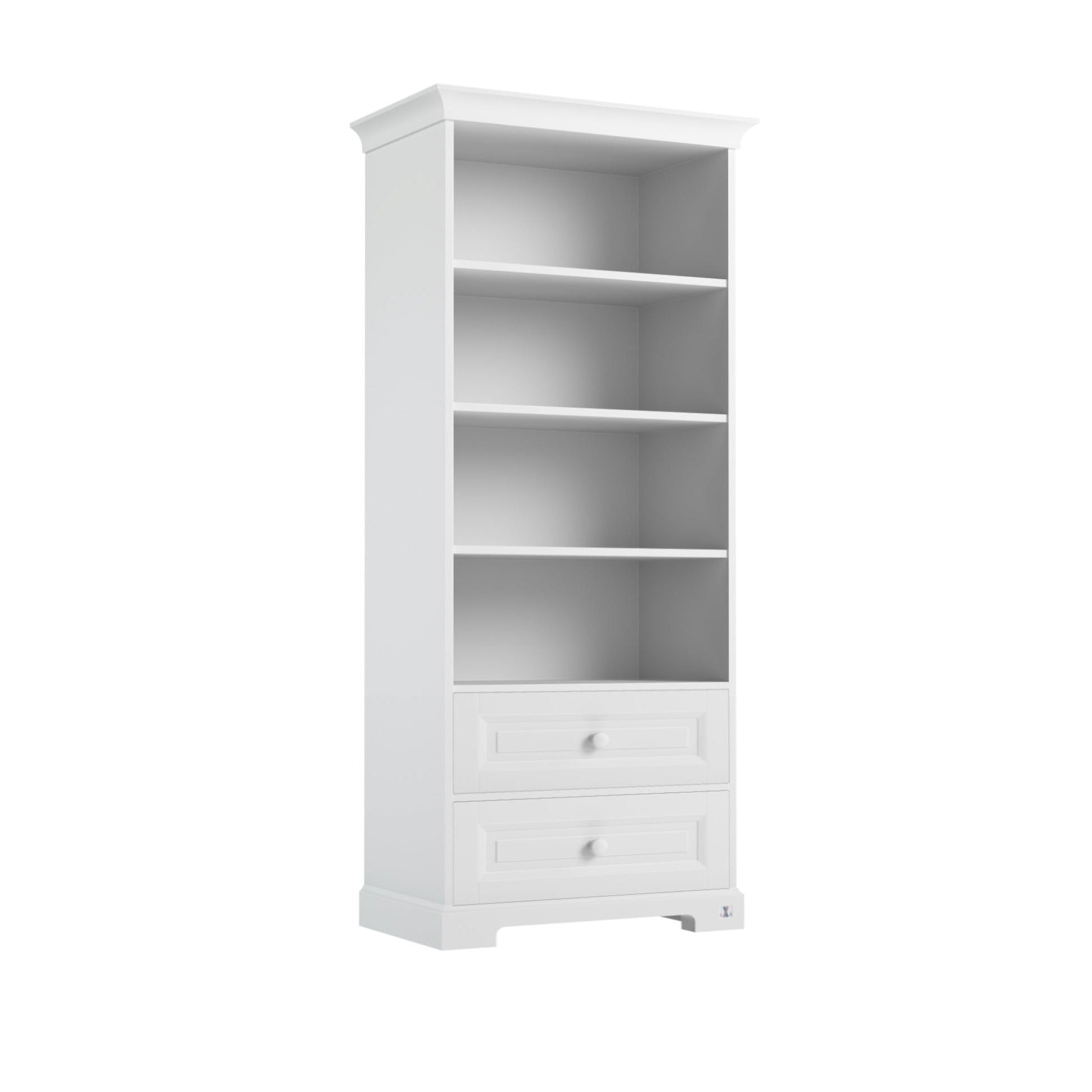 Breites Bücherregal ROYAL mit 2 Schubladen; Bücherregal für Kinderzimmer; Kindermöbelgeschäft Wien; Kindermöbel Geschäft Wien; Bücherregal 100cm;