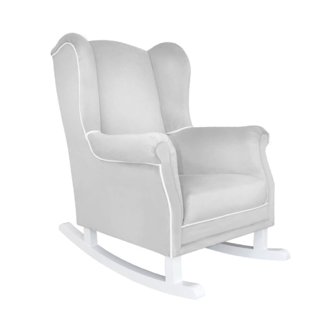 Stillsessel Schaukelsessel Schaukelstuhl gepolstert silbergrau online kaufen