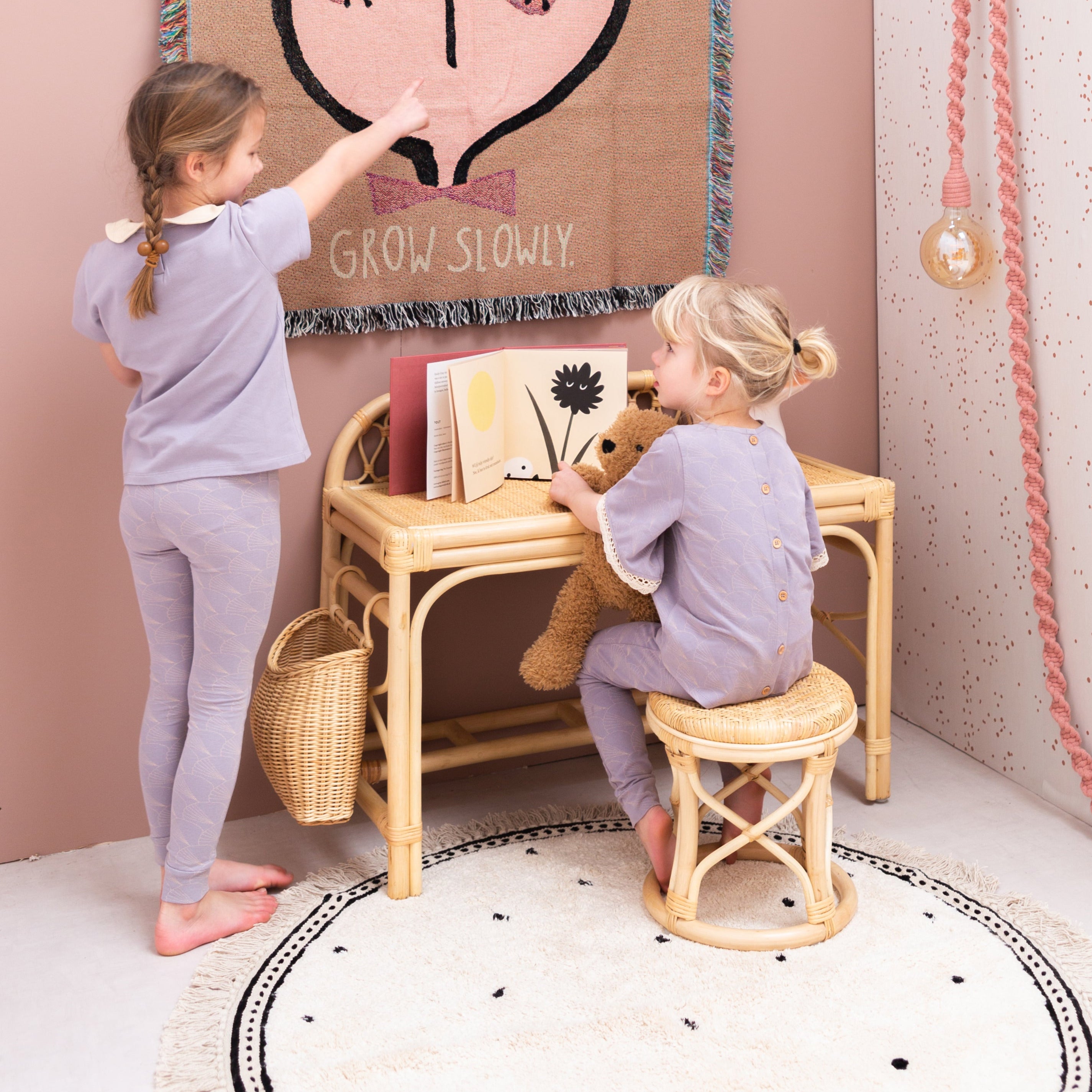 Runder Teppich ANNA Dots cream