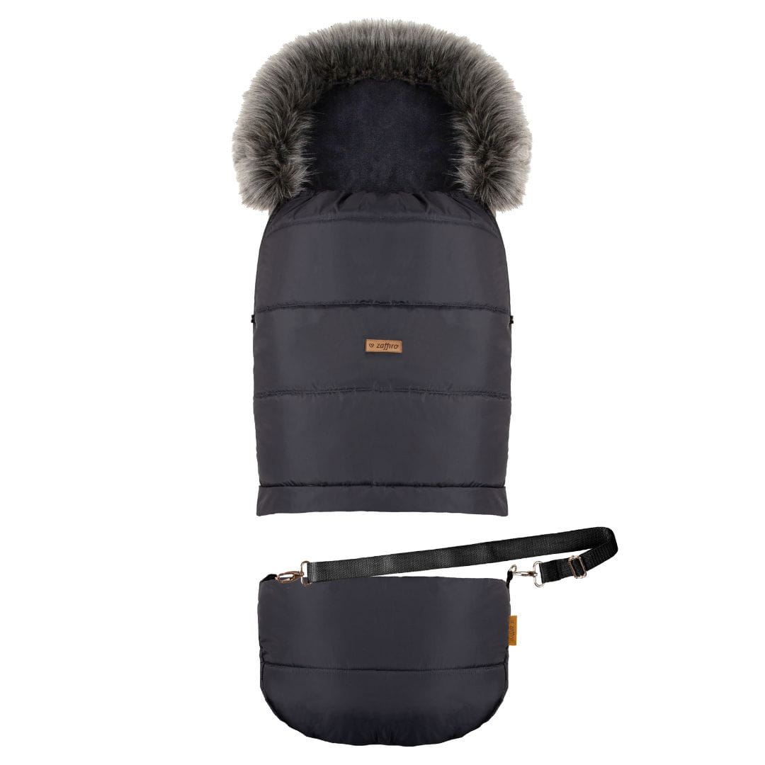 Fußsack GrowUP 4.0 + Tasche Plüsch graphite