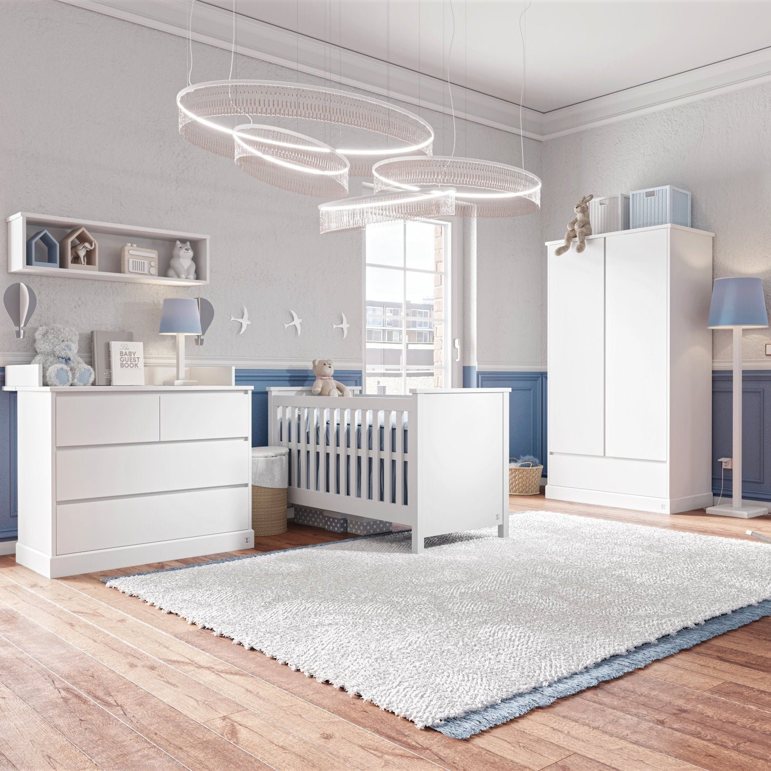 4 in 1 Babybett PRESTIGE 70x140 weiß inkl. Umbauset