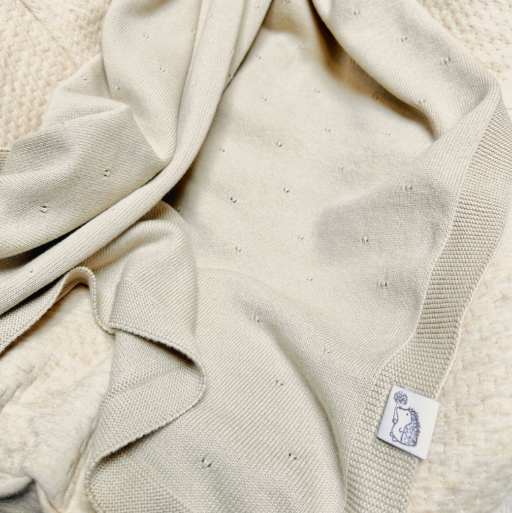 Strickdecke Saint Tropez beige