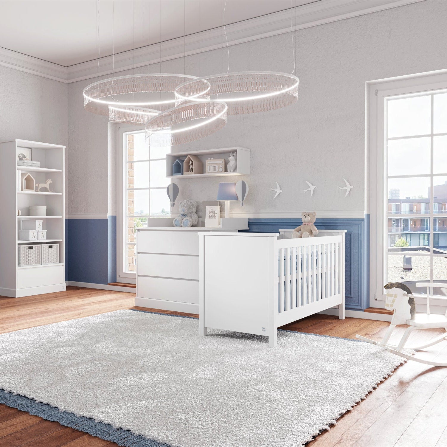 4 in 1 Babybett PRESTIGE 70x140 weiß inkl. Umbauset