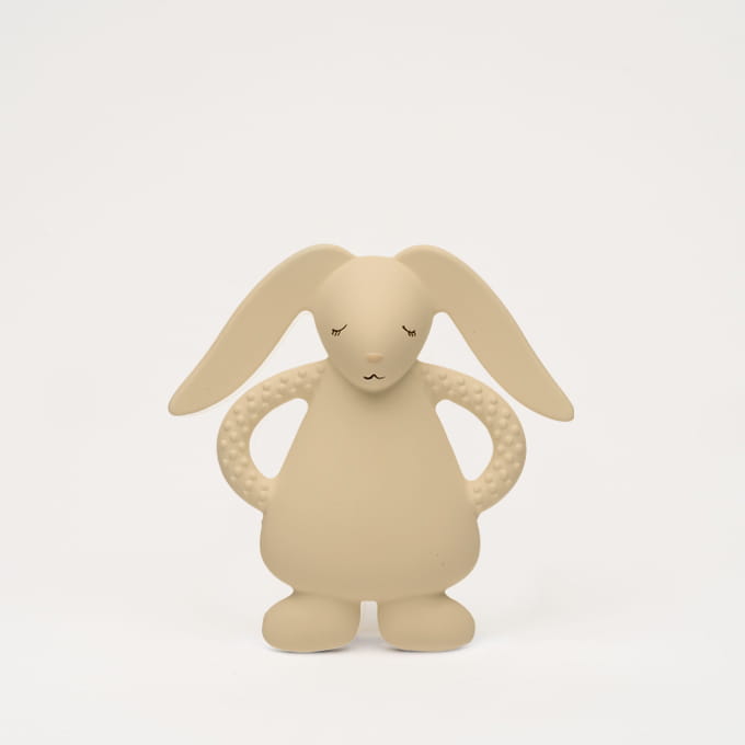 Moonie Beißring & Greifling Hase sand aus Naturkautschuk
