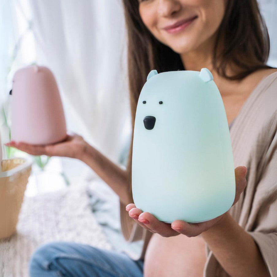 Nachtlicht BÄR blau mit Fernbedienung