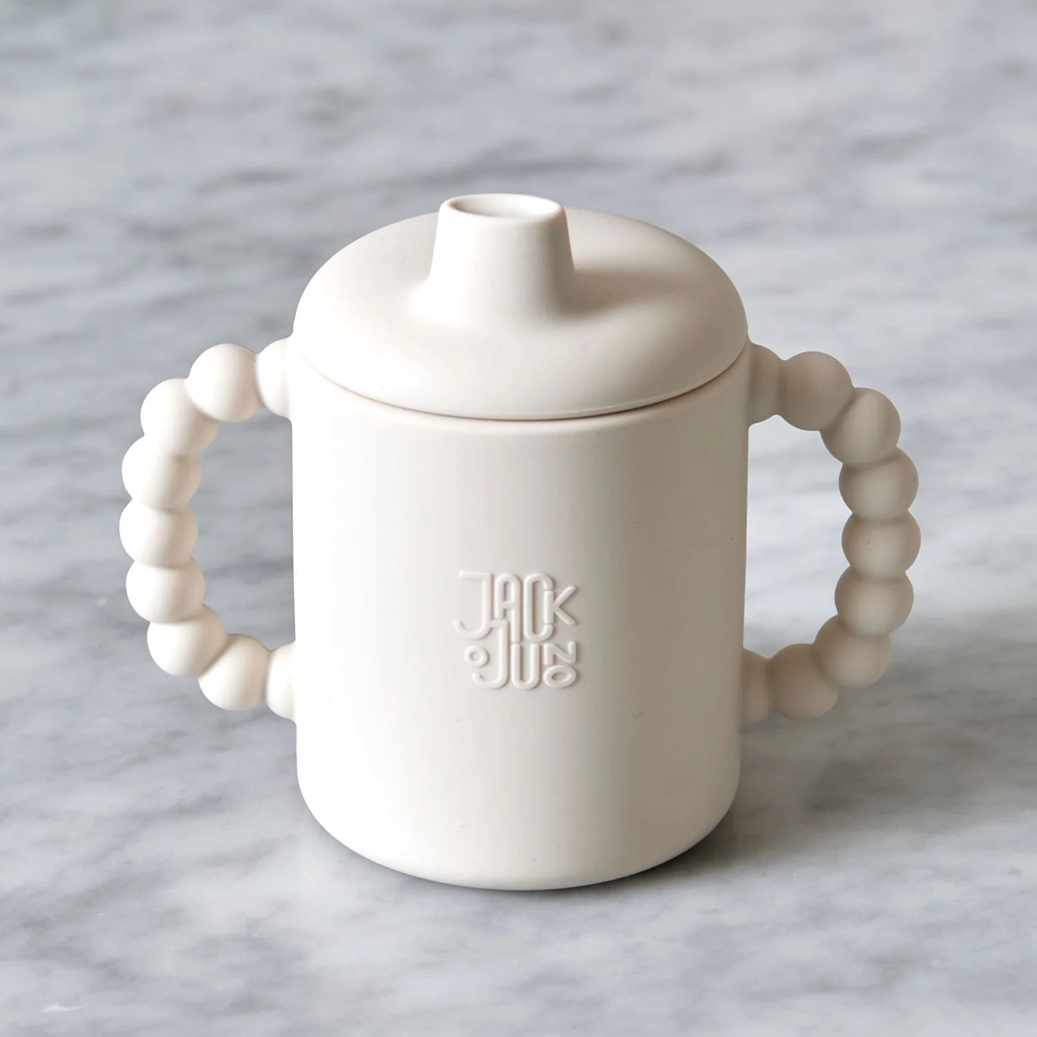 Jack o Juno Baby Trinklernbecher Schnabeltasse Bubble cream aus Silikon