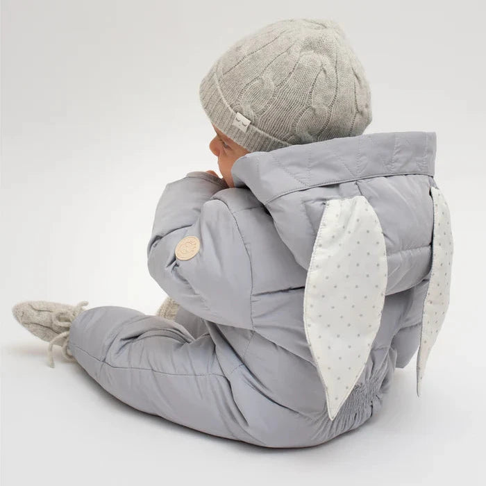 Baby Winteroverall Daunenfüllung, mit Kapuze und Hasenohren von Livly