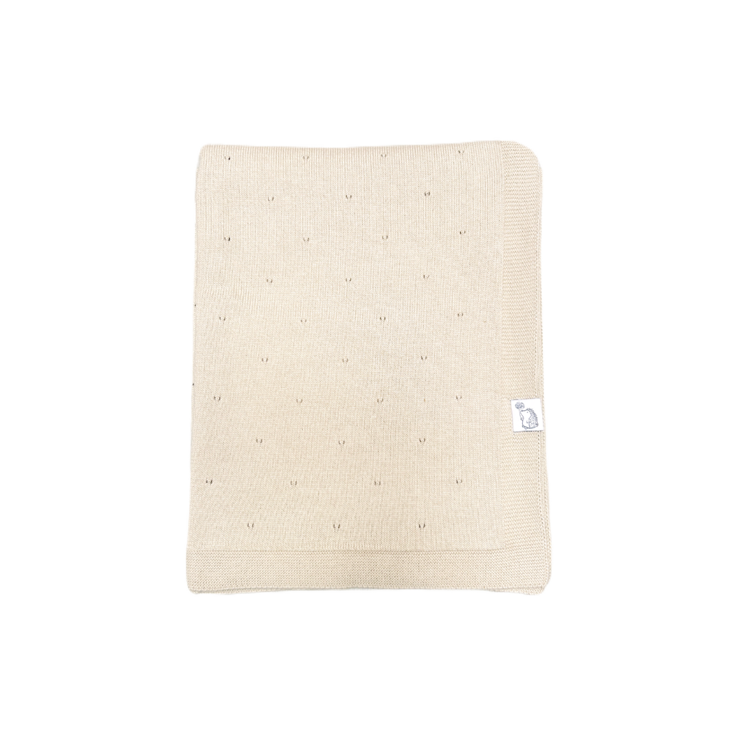 Strickdecke Saint Tropez beige