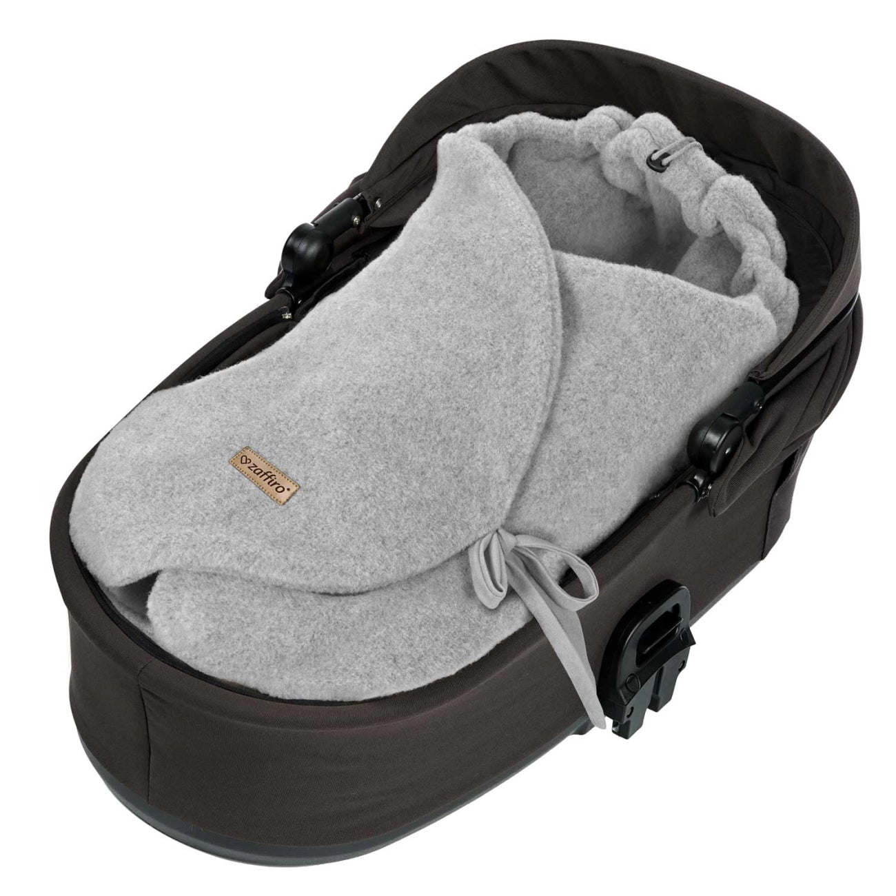 Einschlagdecke aus Schurwolle grau - für Babyschale & Kinderwagen