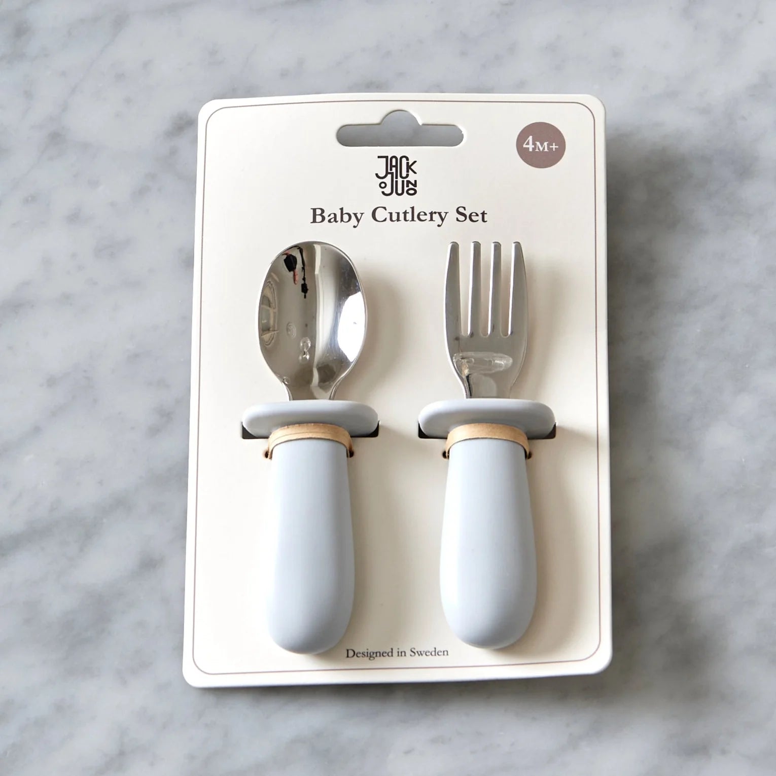 Baby Besteck Set (Gabel und Löffel) Aus Edelstahl und Silikon