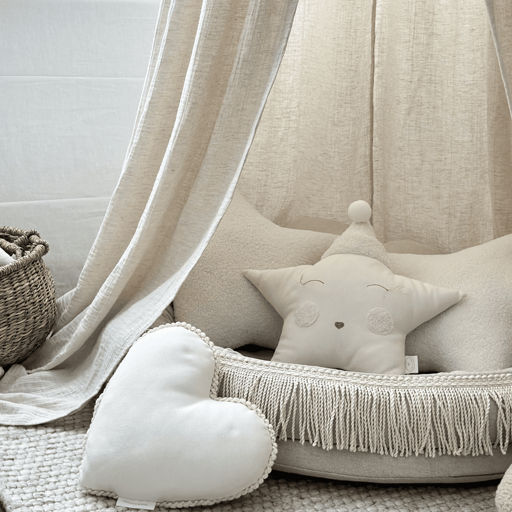 Juniornest TWIST mit Fransen natural