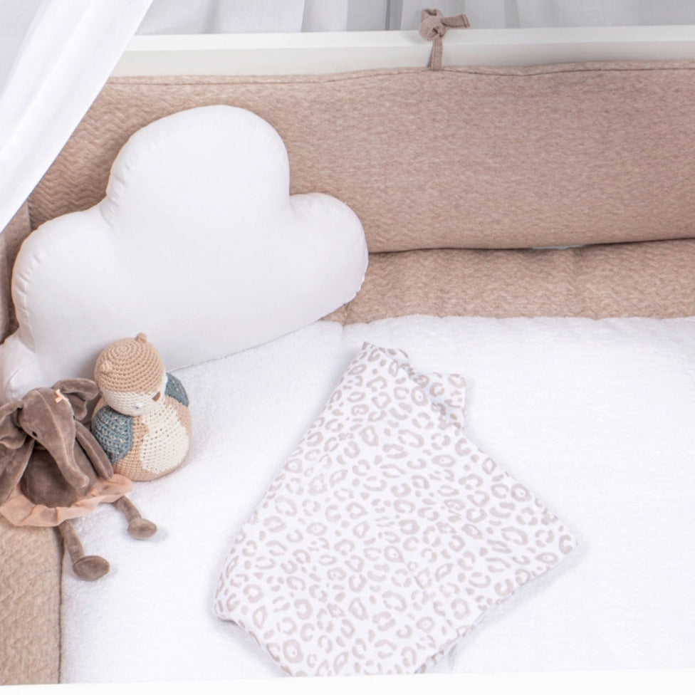 Pucktuch Swaddle 120x120 mit Leopard-Muster