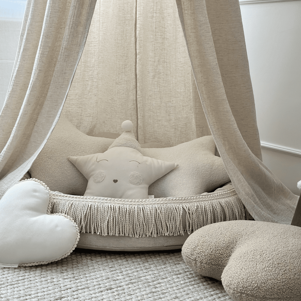 Juniornest TWIST mit Fransen natural