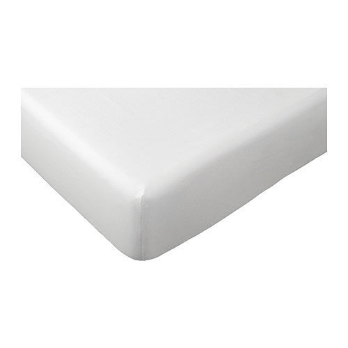 Spannbettlaken 70x140 cm Satin-Baumwolle weiß
