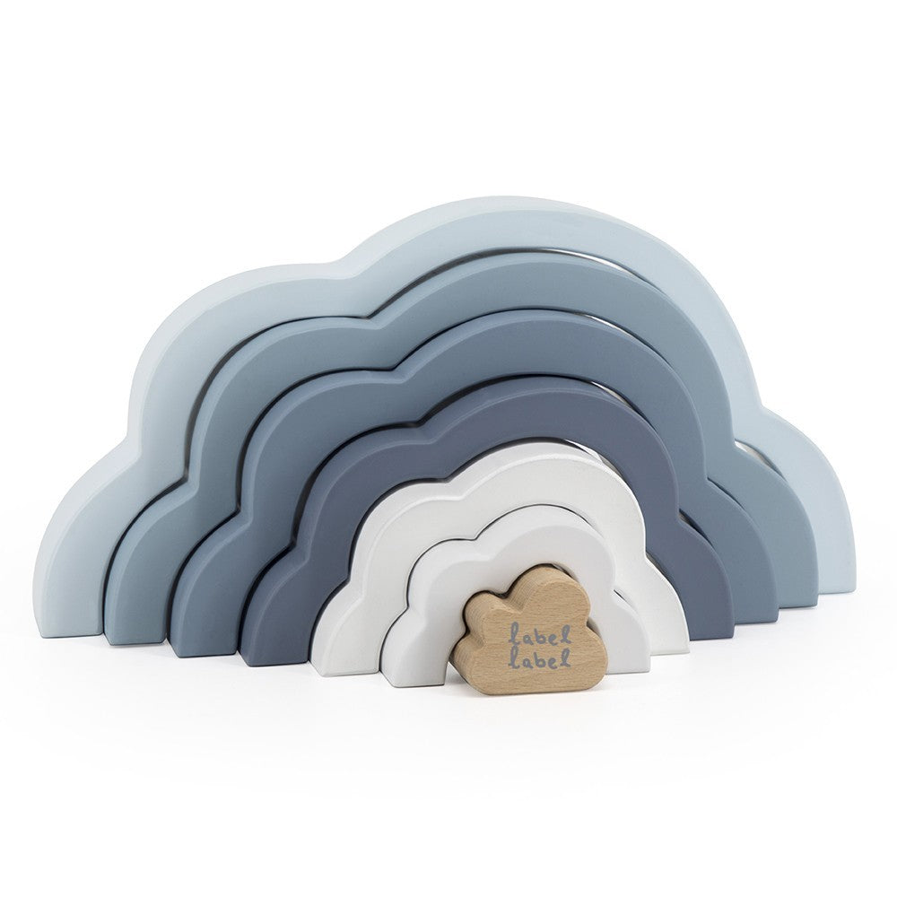 Label Label Regenbogen Puzzle Wolke blau