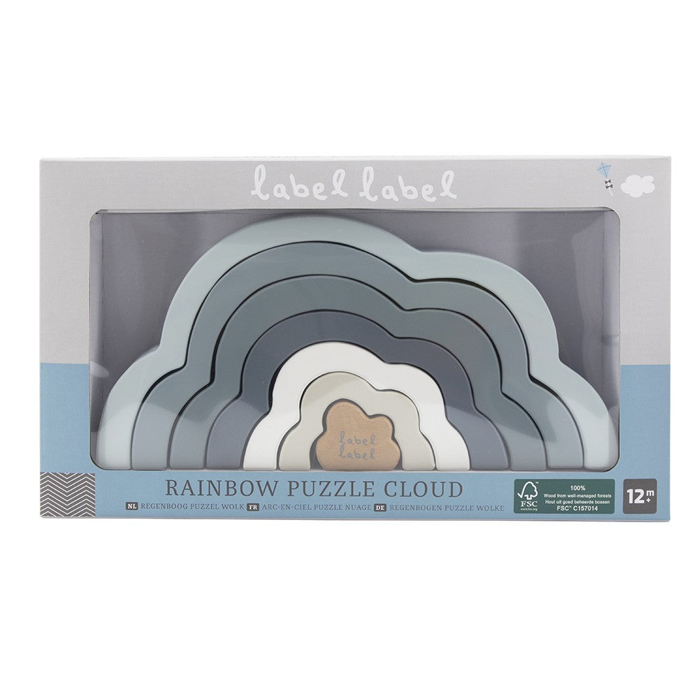 Regenbogen Puzzle Wolken blau ab 12 Monaten