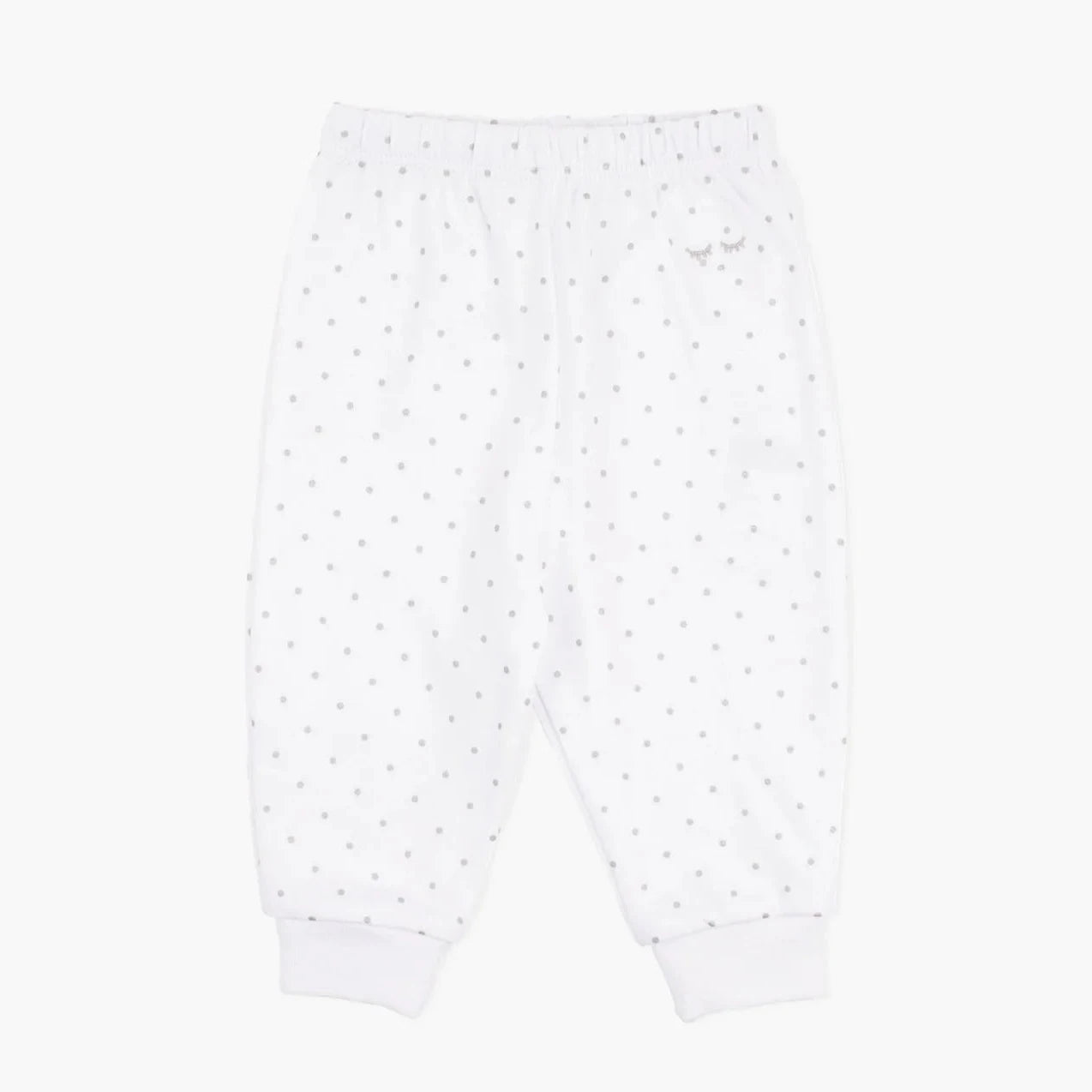 Livly Baby Hose Saturday weiß mit grauen Punkten
