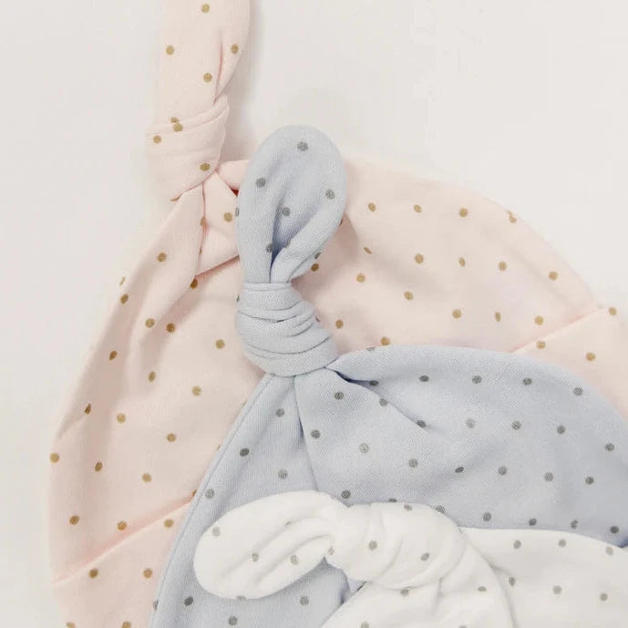 Livly Baby Mützen rosa, blau & weiß