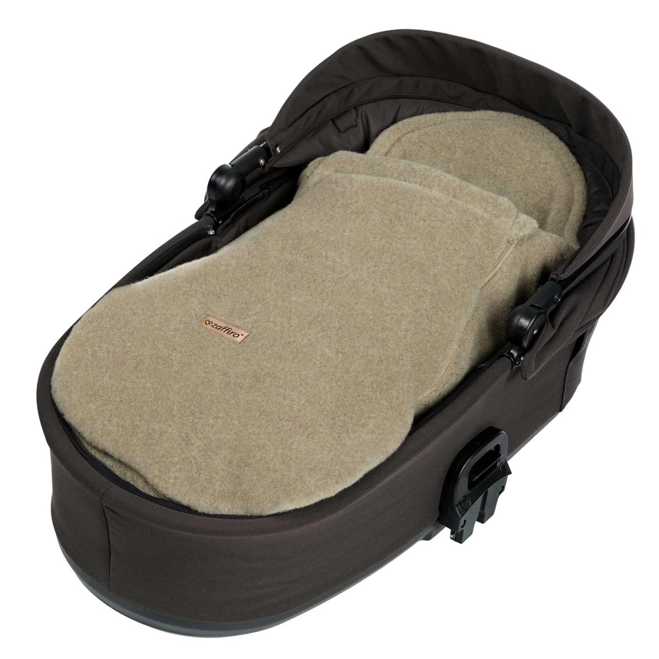 Mini Fußsack aus Premium-Schafwolle braun
