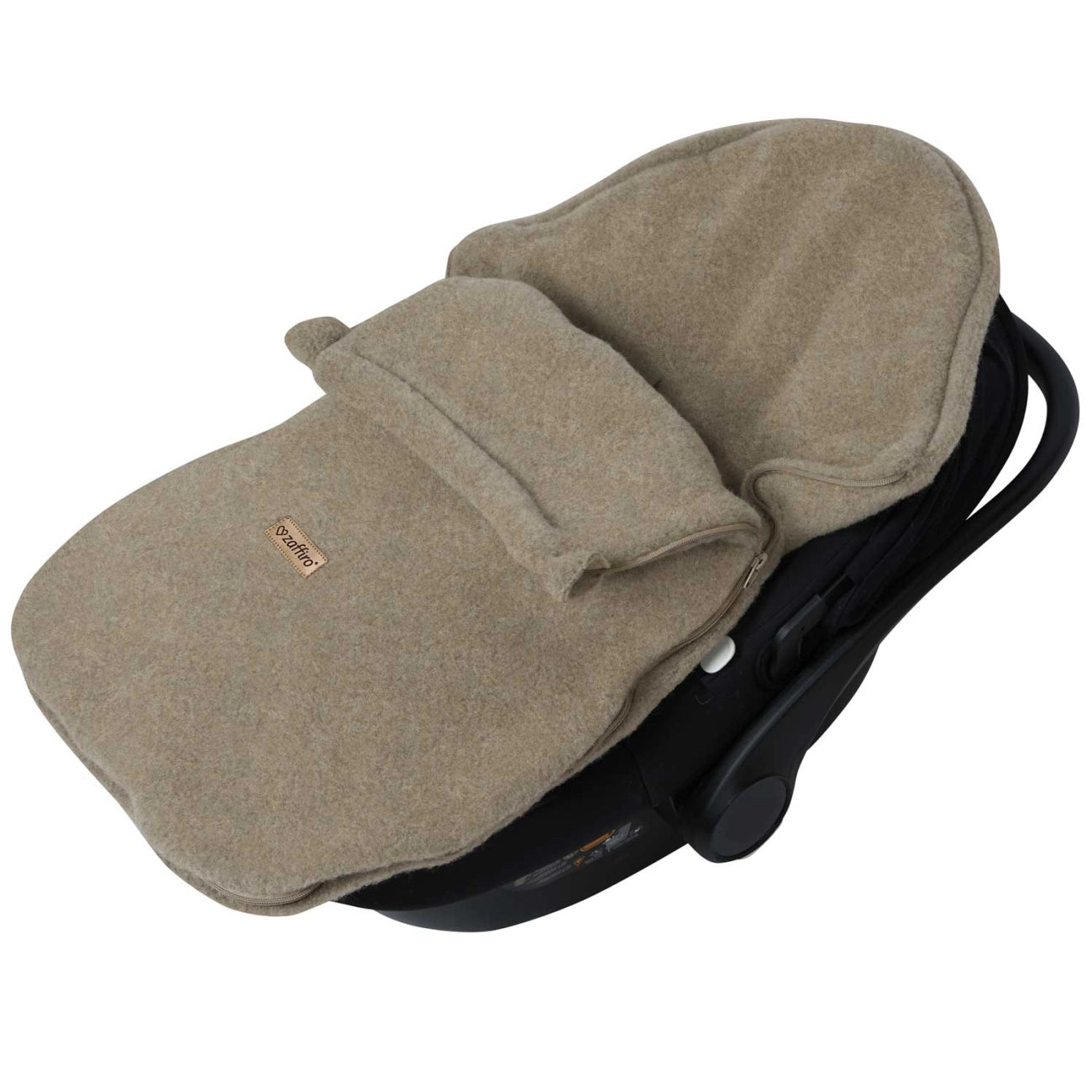 Mini Fußsack aus Premium-Schafwolle braun