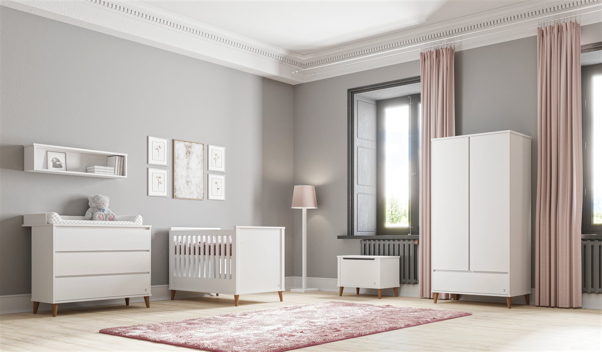 Babybett NORDIC 70x140 weiß