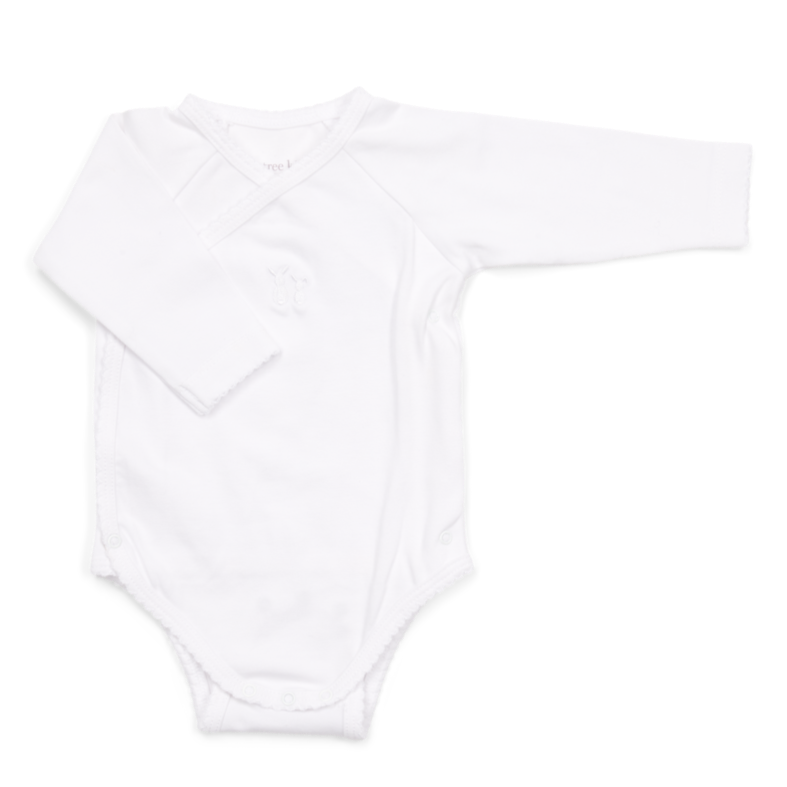 Wickelbody langärmelig white