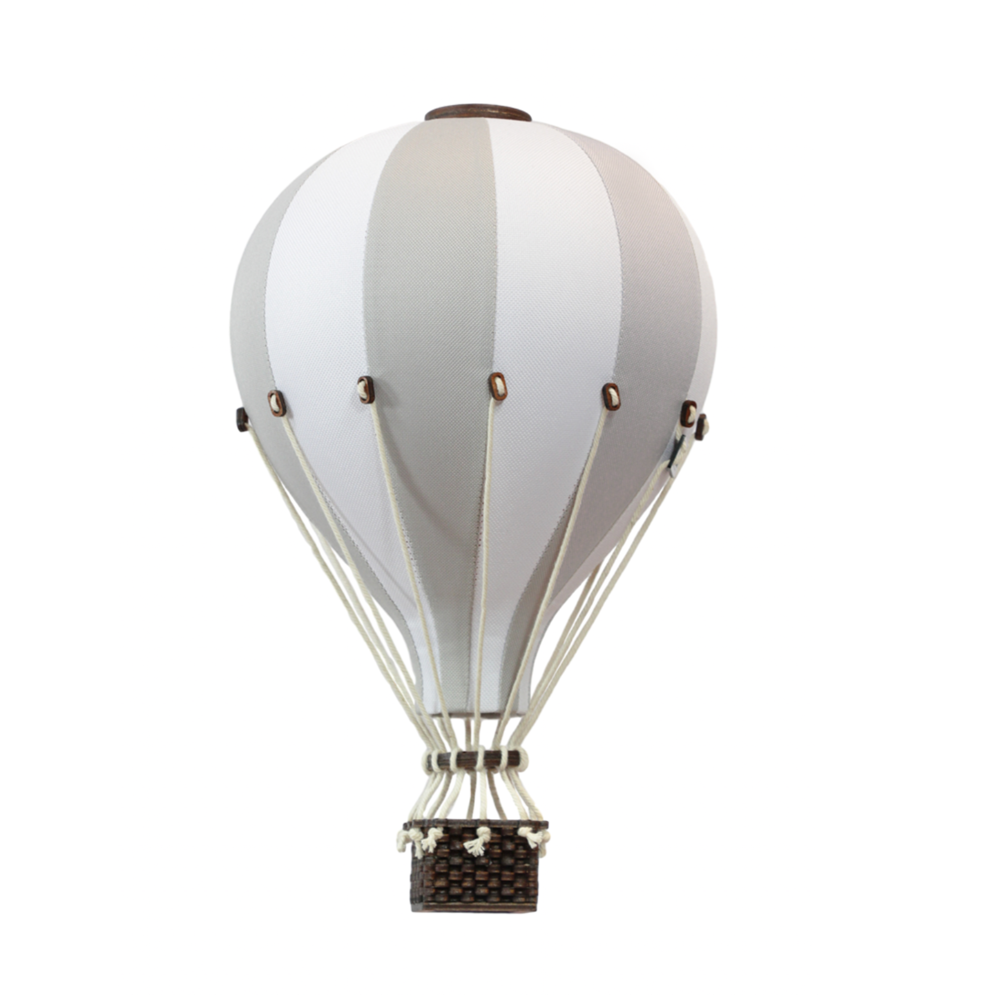 Heißluftballon hellgrau / weiß