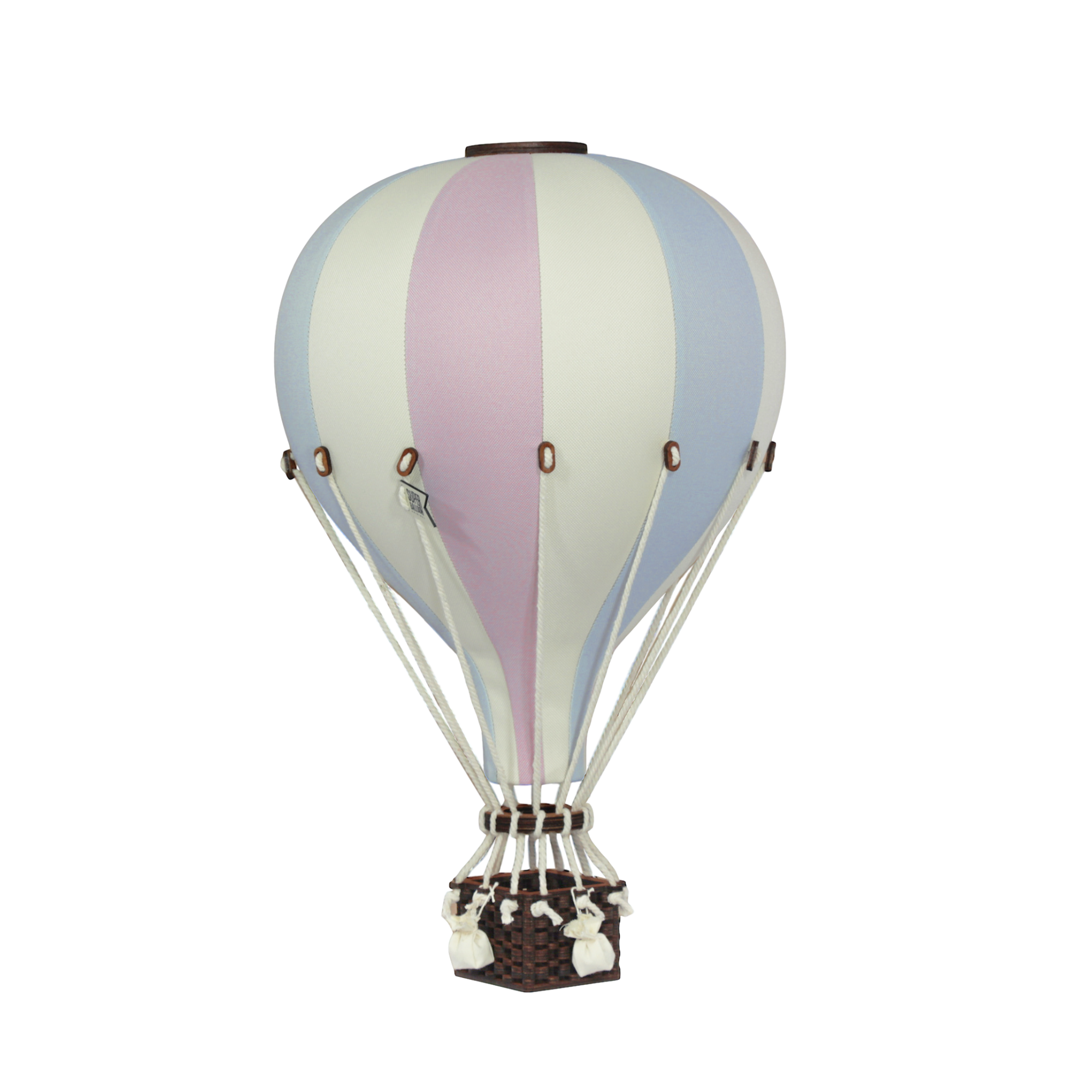 Heißluftballon lila / hellblau / vanille