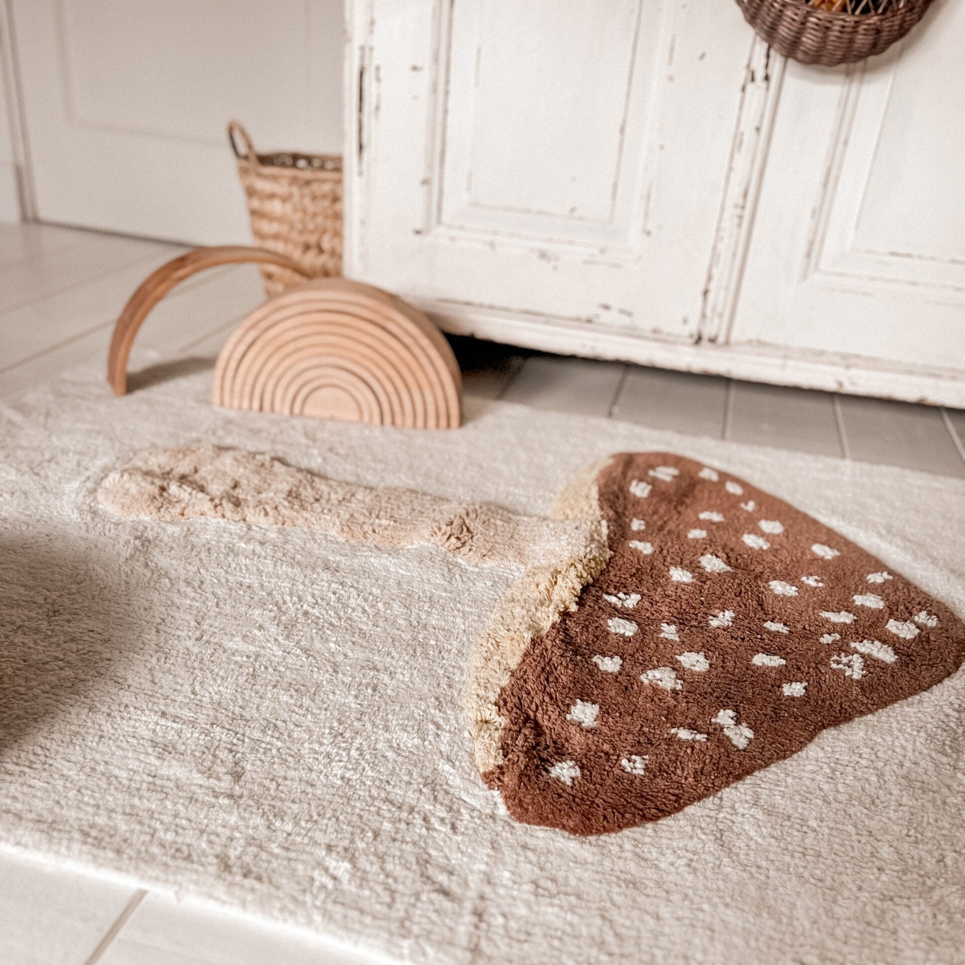 Teppich "Mushroom" aus Baumwolle