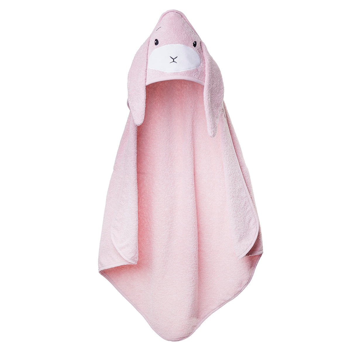 Effiki Baby Kapuzenhandtuch Hase rosa 75x75 cm