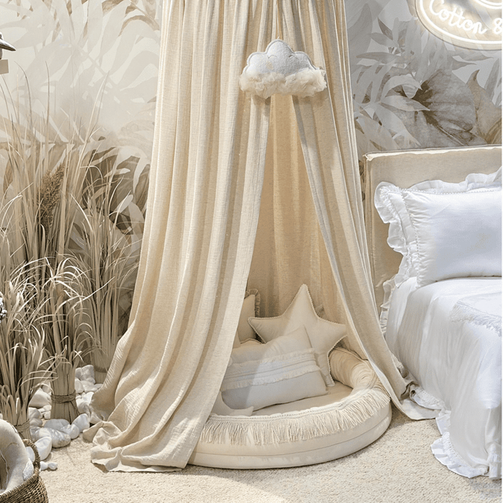 Juniornest TWIST mit Fransen vanilla