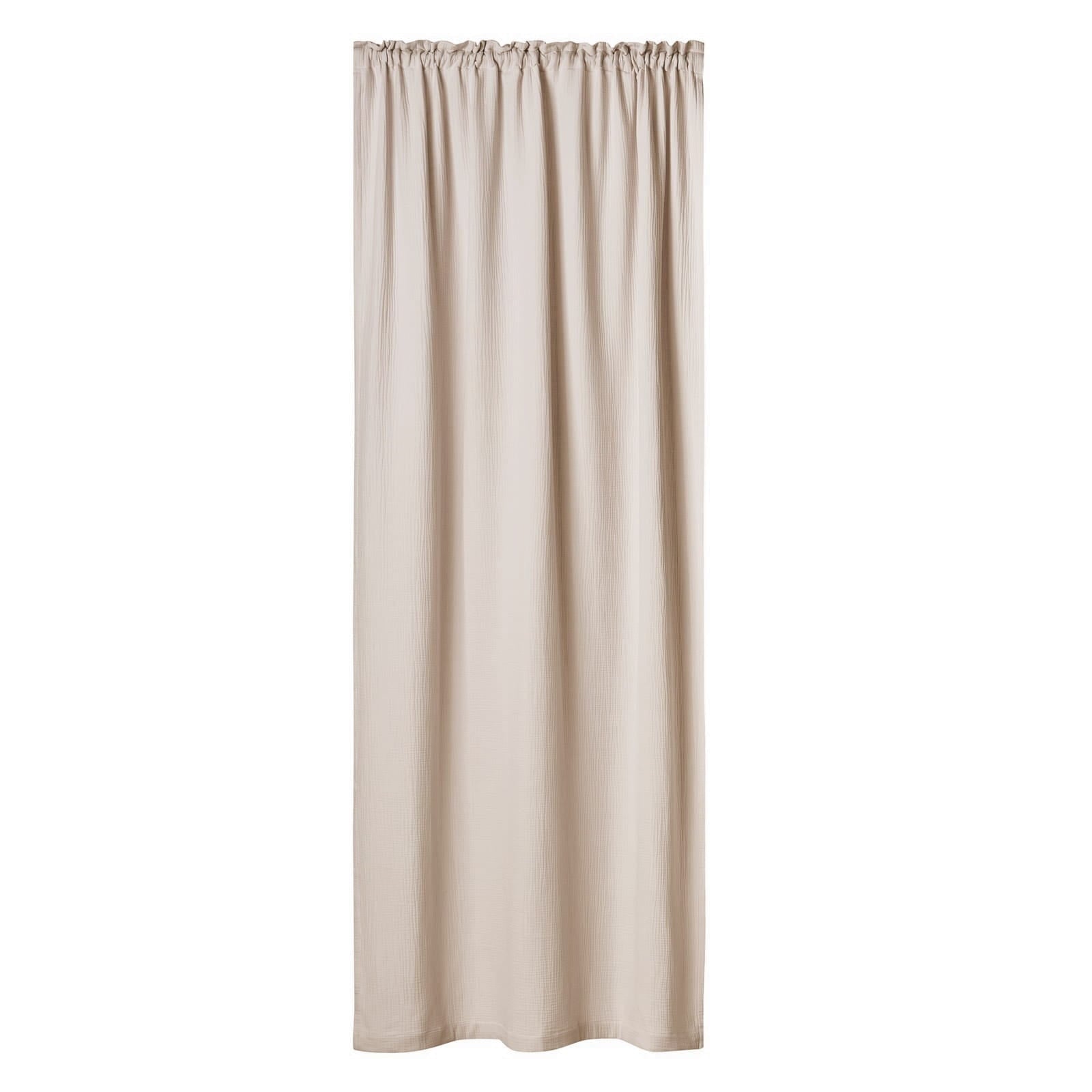Vorhang aus organischem Musselin beige