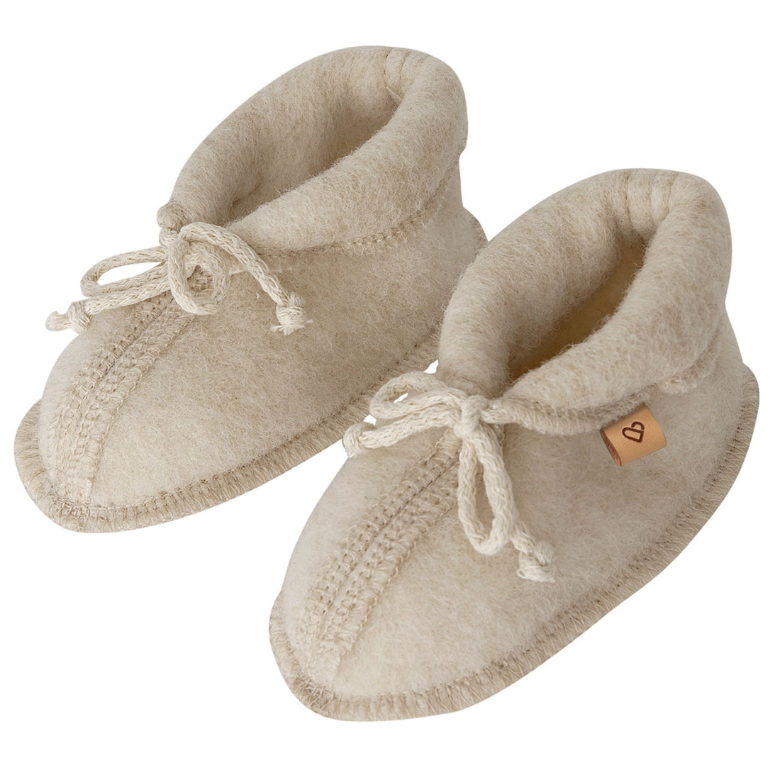 Baby Booties aus Premium-Schafwolle beige