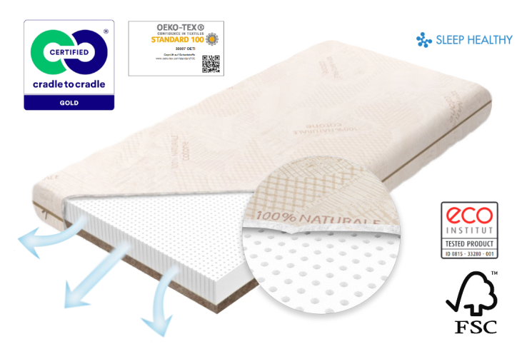 Babybett Matratze 70x140, natürliche Babymatratze, Babymatratze Bio-Baumwolle