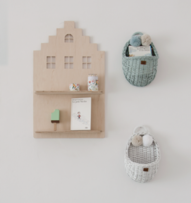 Wandregal aus Holz Stone House 2 - www.harmony-ambiente.at