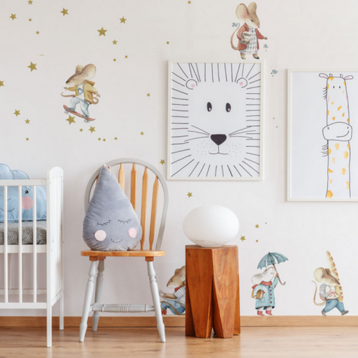 Wandsticker Set LITTLE MOUSE STREET